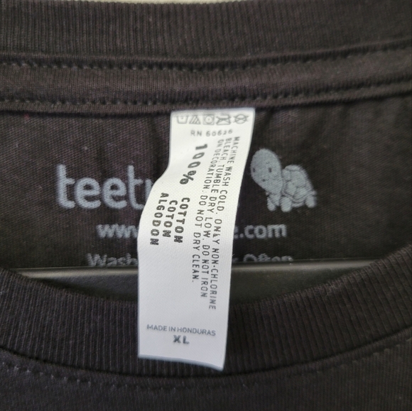 Teeturtle Glow In the Dark Rabbit  Be Different T-Shirt Black XL - Picture 5 of 7